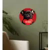 Amor - Hond  - Hartje - Rood Wandcirkel plexiglas klein -sfeer3