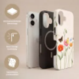 Vlinders - Klaprozen - Illustratie - Kleurrijk Toughcase MagSafe Apple iPhone 17 klein -USP_Lagen_NL