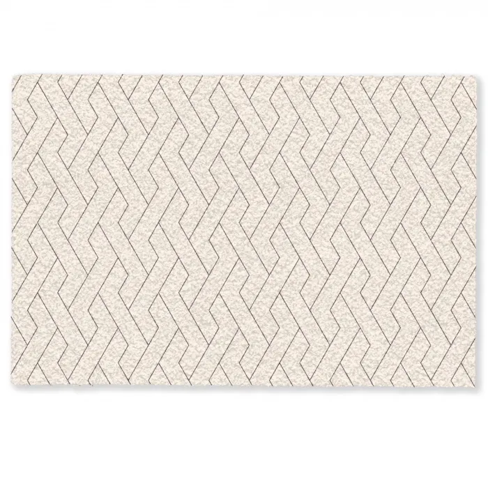 Beige - Zigzag - Patroon Deurmat klein 898 -zkaufland3d