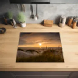 Duinzicht op Zonsondergang Inductie beschermer vinyl 3mm middel -sfeer5