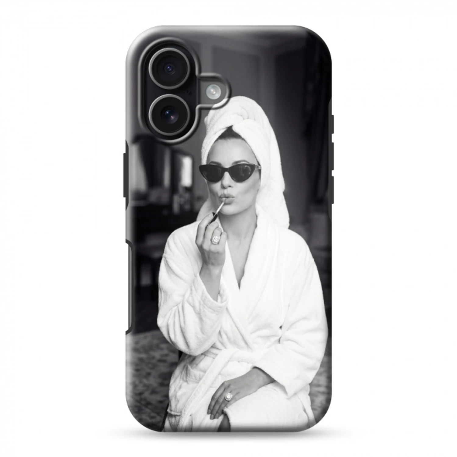 Zonnebril - Vrouw - Zwart - Wit Toughcase MagSafe Apple iPhone 17 klein -3d