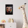 Graffiti - Schotse hooglander - Zwart - Koe fotolijst zwart zonder passe partout klein -usfeer4_kinderkamer