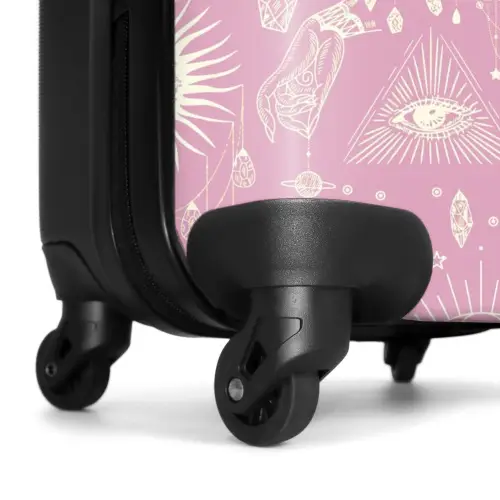 Boho - Roze hemelpatroon NBS - Handbagage koffer - Kinderen Unisex middel -wiel