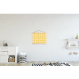 Patroon - Retro - Geel textielposter latten blank klein 122 -kinderkamer