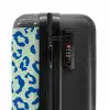 Dierenprints - Panterprint koffer in blauw en pastelgroen NBS - Handbagage koffer - Unisex middel -slot
