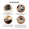 Klassiek - Botanisch - Zwart - Beige Inductie beschermer vinyl 3mm klein 276 -zzzzzzz-td-werking