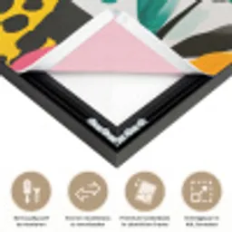 Stippen - Vormen - Modern - Kleuren Textielframe zwart klein -USP_closeupNL