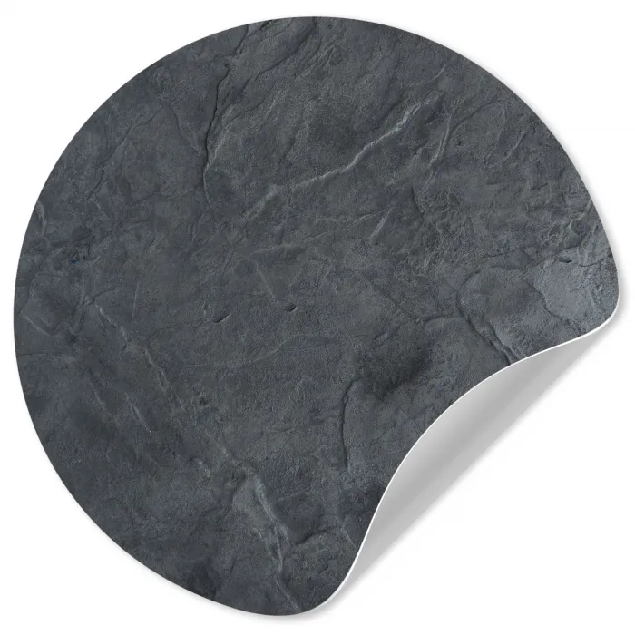 Grijs - Beton - Leisteen - Structuur - Retro Wandcirkel behangsticker klein -3d