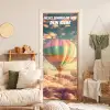 Heißluftballon über Wolken mit Namensfeld. deurposter klein -sfeer2