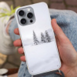 Fijnsparren - Sneeuw - Winter - Landschap - Stilte Hoesje iPhone 16 Pro Max met koord klein -sfeer3