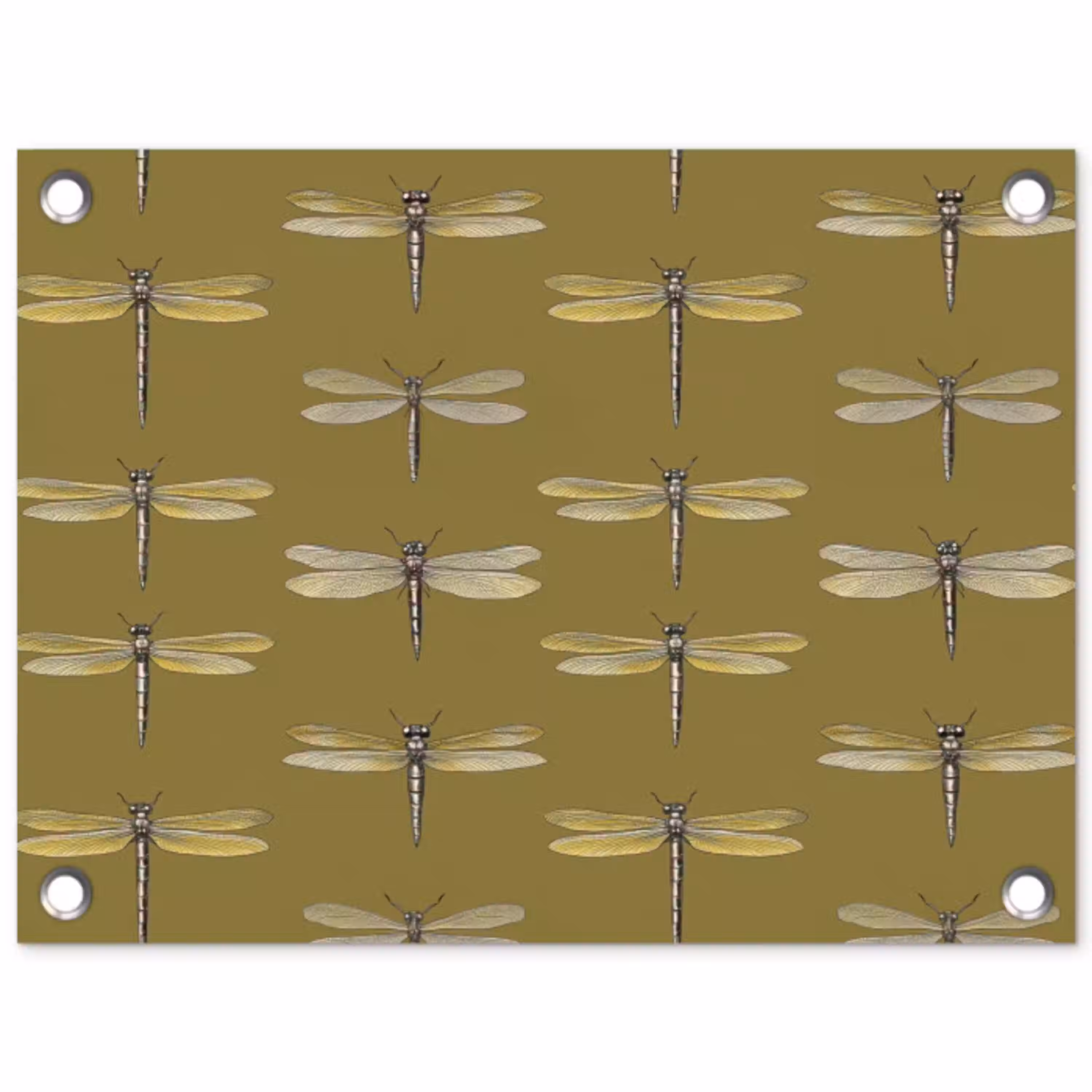 Libellen - Patroon - Groen tuinposter los doek klein 239 -3d