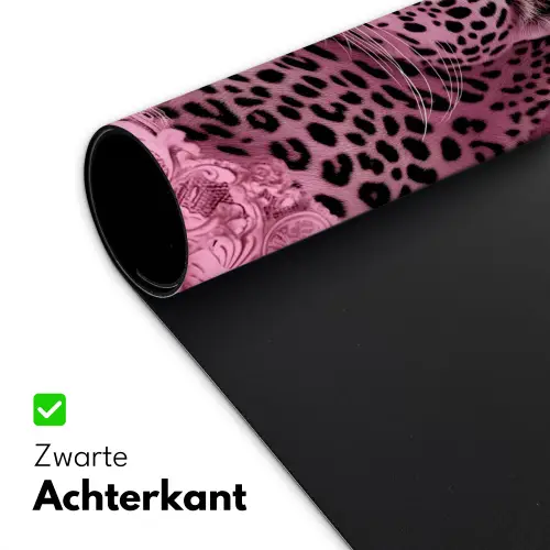 Panter - Luxe - Roze Muismat XXL klein -sfeer2