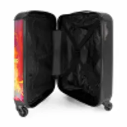 Roze Monstertruck Vliegt over het Asfalt NBS - Handbagage koffer - Kinderen Unisex middel -binnenkant