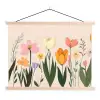 Pasteltinten - Bloemen - Illustratie textielposter latten blank klein -3d