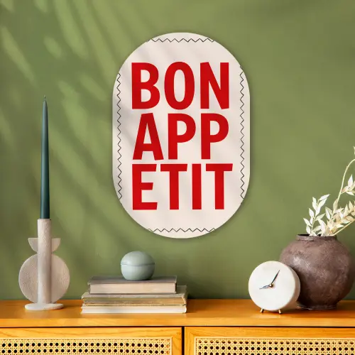 Blokletters - Rood - Kartelrand Wandcirkel Ovaal Forex klein -sfeer2