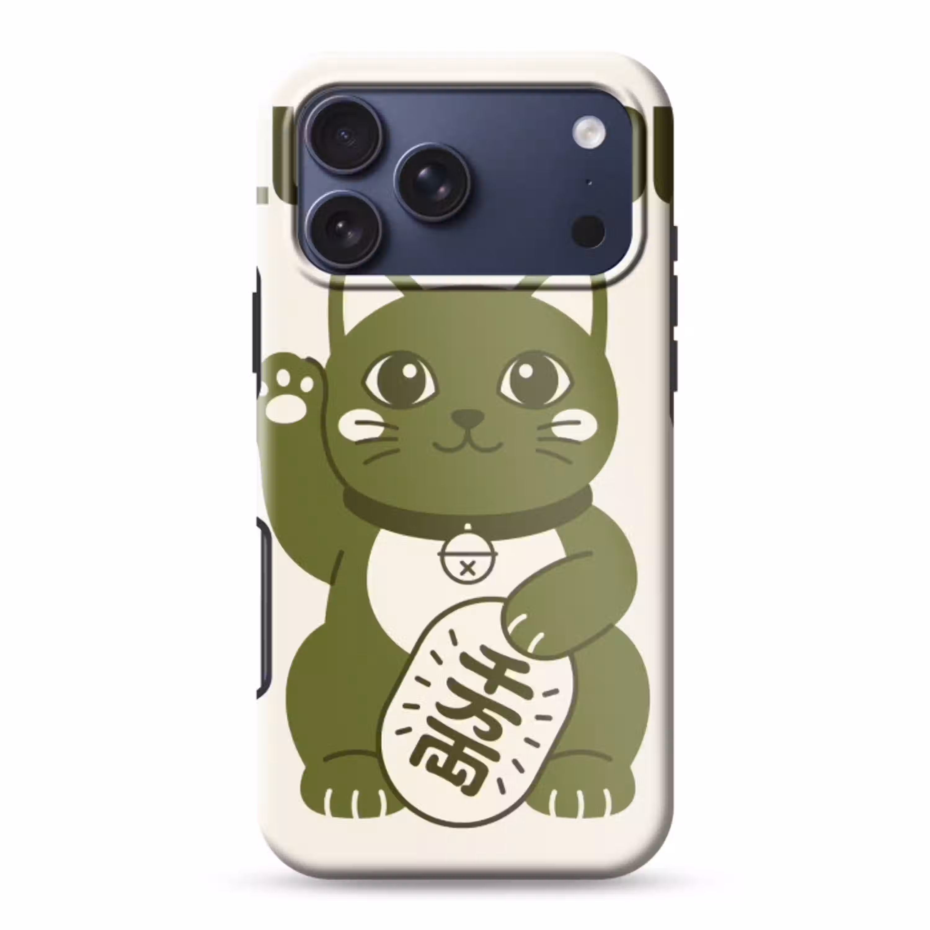 Kat - Geluk - Dieren - Modern - Groen Toughcase MagSafe Apple iPhone 17 Pro Max klein -3d