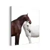 Paard - Modern - Balans aluminium wit klein -3d
