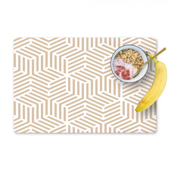 Beige - Geometrie - Patronen - Abstract Placemat vinyl groot 368 -zzzproduct_Kitchenyeah-website