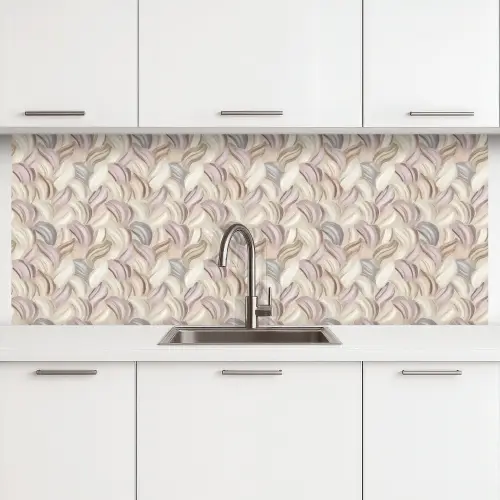 Abstract - Golvend - Pastel keuken achterwand 2 middel 871 -3d