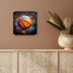 Graffiti - Basketbal - Verf - Sport plexiglas 5mm klein -sfeer5