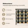Retro - Bloem - Zwart - Okergeel Balkonbeschermer Duitsland klein 596 -specs_NL