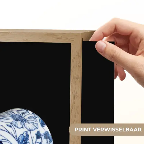 Sushi - Delfts blauw - Rijst - Vis - Elegant Light Box met batterij (Wandlamp) middel -USP_websiteprintNL