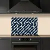 Abstract - Patroon - Blauw keuken achterwand spatscherm klein 900 -sfeer1
