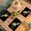 Kiwi in Waterkunstwerk Placemat vinyl groot -zzsfeer5_Kitchenyeah-website