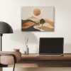 Zon - Heuvels - Boom - Abstract PET vilt klein -sfeer5