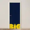 Think big - Blauw - Geel deurposter klein -3d_beige