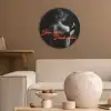 Wijn - Vrouw - Neon - Quote Akoestische PET Vilt - Rond klein -sfeer1
