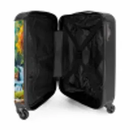 Landschap - Schilderij - Huis - Kunst - Herfst NBS - Handbagage koffer - Unisex middel -binnenkant