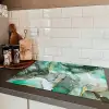 Goud - Marmer - Groen - Luxe - Marmerlook - Grijs Inductie beschermer vinyl 3mm klein -sfeer3