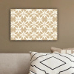 Bloemen - Patroon - Beige canvas 2cm klein 34 -sfeer3