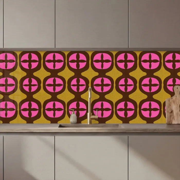 Modern - Patroon - Roze keuken achterwand 2 middel 871 zz_3dshopping