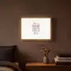 Lichtblauw - Huisje - Mama - Tekst Light Box met batterij (Wandlamp) middel -sfeer4