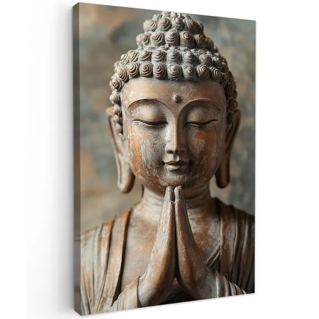 Buiten canvas - Boedha - Beeld - Bruin - Rust