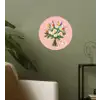 Bloemen - Lint - Kaartje Wandcirkel behangsticker klein -sfeer2