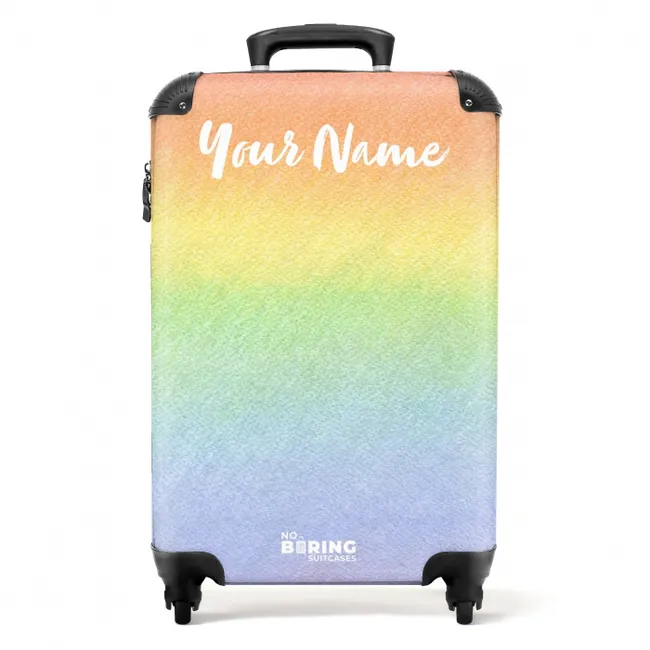 Pastel regenboog NBS - Handbagage koffer - Kinderen Unisex middel -productfoto_recht