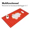 Ciao bella - Tekstwolk - Strepen - Oranje Muismat XXL klein -sfeer4