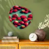 Aardbeien - Rood - Groen - Kroontjes Wandcirkel Organisch Forex 3mm klein 629 -sfeer2