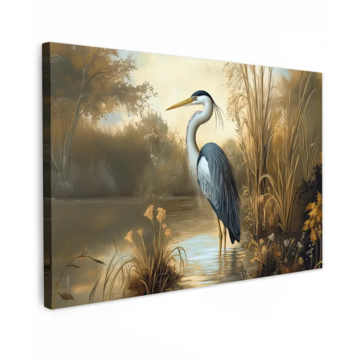 Reiger - Water - Planten canvas 2cm klein -z3d