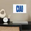 Ciao - Blauw - Stippen poster papier klein -sfeer1