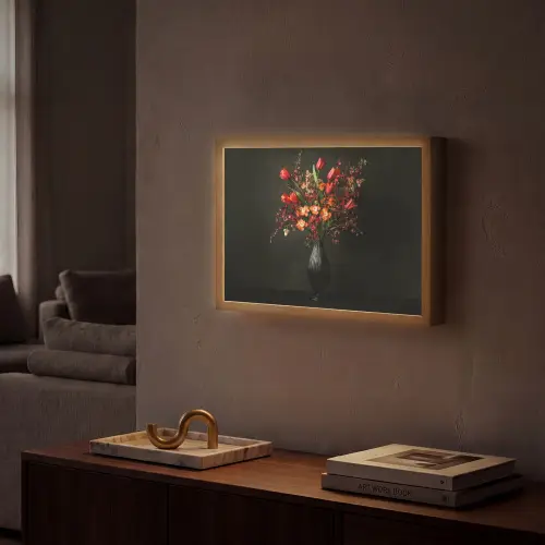 Bloemen - Takken - Boeket Light Box met batterij (Wandlamp) middel -sfeer1