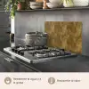 Organisch - Lijnen - Goud keuken achterwand spatscherm klein 900 -usp_ES