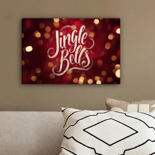 Jingle - Bells - Kerst - Rood canvas 2cm klein -sfeer3