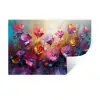 Bloemen - Botanisch - Kunst - Roze - Natuur Muursticker klein -3d