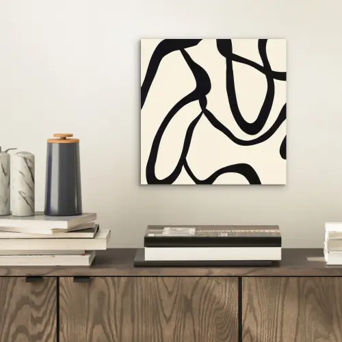 Abstract - Lijnen - Modern - Beige aluminium wit klein -sfeer1