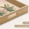 Tropisch landschap - palmbomen - Bloemen - Roze lucht Dienblad Rechthoek middel -USP_HandgreepDE