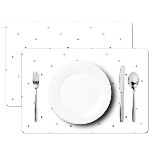 Patroon - Stippen - Sterren - Wit Placemat vinyl groot 368 -zzsfeer2_Kitchenyeah-website